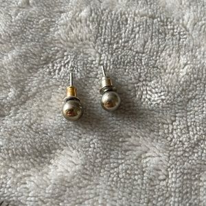 Simple Silver Colored Stud Earrings
